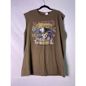 Harley Davidson 2009 Sturgis 69th Anniversary Sleeveless Brown T-shirt-Size XL